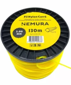 ADAPTABLE Fil Débroussailleuse Carré L: 130m, Ø: 2,00mm