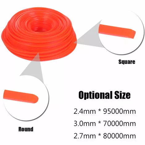 ASUPERMALL Professionnel Qualite Fine Corde En Nylon Tondeuse Debroussailleuse Tondeuse A Gazon Ligne Fauchage Fil Tondeuse Accessoires, 3.0Mm*70M, Carre 4 ASUPERMALL Professionnel Qualite Fine Corde En Nylon Tondeuse Debroussailleuse Tondeuse A Gazon Ligne Fauchage Fil Tondeuse Accessoires, 3.0Mm*70M, Carre – Image 2