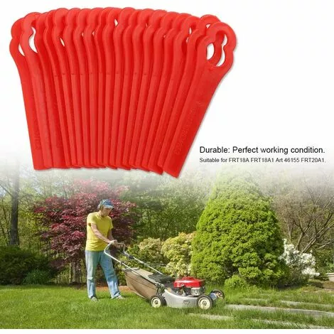 BEARSU 100 PCS Lames En Plastique De Rechange Pour Coupe Bordure Faucheuse Lame De Découpe Machine Découpage Lames Moteur Pièces Kit Pour FRT18A FRT18A1 Art 46155 FRT20A1 Accessoires 7 BEARSU 100 PCS Lames En Plastique De Rechange Pour Coupe Bordure Faucheuse Lame De Découpe Machine Découpage Lames Moteur Pièces Kit Pour FRT18A FRT18A1 Art 46155 FRT20A1 Accessoires – Image 5