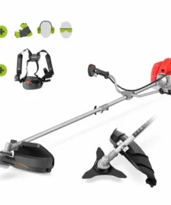 Débroussailleuse Avec Moteur à Essence 2 Temps 65cc 4,9cv, 2 Accessoires Différents Pour La Coupe, Guidon à Double Poignée, Régulateur De Puissance, Harnais De Sécurité - Greencut GGT650X-2