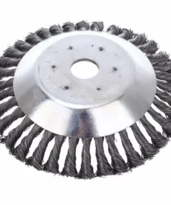 ILOVEMILAN Tête De Débroussailleuse Conique En Fil De Fer Noué De 200 Mm Pour Tondeuse à Gazon - Plateau De Désherbage En Métal Pour Débroussailleuse (15CM)