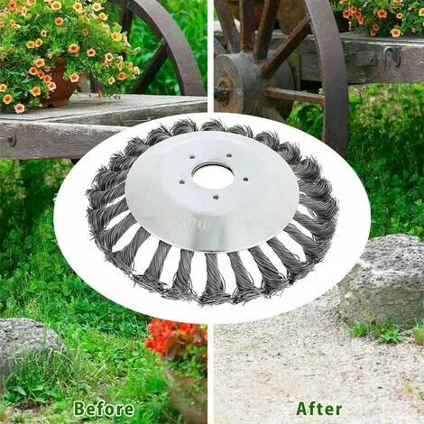 ILOVEMILAN Tête De Débroussailleuse Conique En Fil De Fer Noué De 200 Mm Pour Tondeuse à Gazon - Plateau De Désherbage En Métal Pour Débroussailleuse (15CM) 4 ILOVEMILAN Tête De Débroussailleuse Conique En Fil De Fer Noué De 200 Mm Pour Tondeuse à Gazon - Plateau De Désherbage En Métal Pour Débroussailleuse (15CM) – Image 2