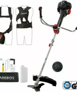 Arebos 3DS Débroussailleuse à Essence 2 En 1 Avec Lame Professionnelle | Système Anti-vibration Et Poignées Ergonomiques | 52 Cm3 -Débroussailleuse Soldes Magasin 31864019 2