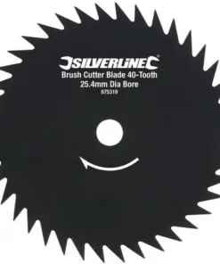 SILVERLINE Lame 40 Dents Pour Débroussailleuse - Alésage De 25,4 Mm