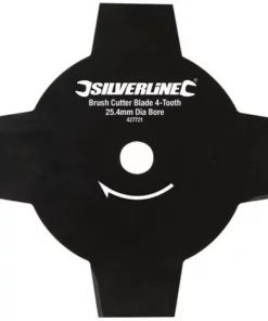 SILVERLINE Lame 4 Dents Pour Débroussailleuse - Alésage De 25,4 Mm