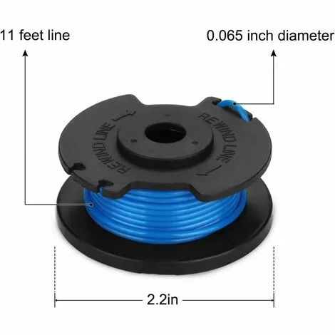 THSINDE 8 Bobines De Fil De Rechange Pour Débroussailleuse 0,065" 18V 24V 40V Compatible Ryobi One+ AC14RL3A, String Autofeed 522994001 Capuchon Pour Débroussailleuse Sans Fil 3,44m 8 Bobines + 2 Capuchons 4 THSINDE 8 Bobines De Fil De Rechange Pour Débroussailleuse 0,065" 18V 24V 40V Compatible Ryobi One+ AC14RL3A, String Autofeed 522994001 Capuchon Pour Débroussailleuse Sans Fil 3,44m 8 Bobines + 2 Capuchons – Image 2
