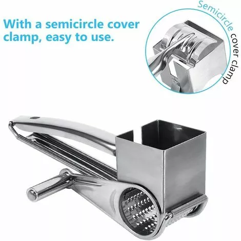 ABCRITAL Râpe À Fromage Polyvalente, Râpe À Fromage En Acier Inoxydable Avec Tambours À Main En Acier Inoxydable, Râpe À Spaetzle Pour Mozzarella, Légumes Et Plus, Design Ergonomique 6 ABCRITAL Râpe À Fromage Polyvalente, Râpe À Fromage En Acier Inoxydable Avec Tambours À Main En Acier Inoxydable, Râpe À Spaetzle Pour Mozzarella, Légumes Et Plus, Design Ergonomique – Image 4