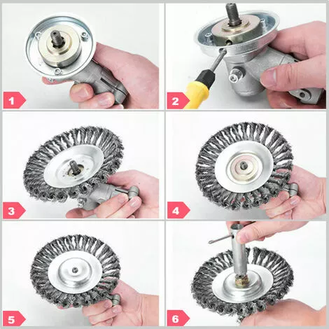 ECHOO Tête De Coupe En Fil D'acier 200mm, Débroussailleuse, Plaque De Désherbage, Kit De Fixation De Boîte De Vitesses Pour Tondeuse à Gazon 7 ECHOO Tête De Coupe En Fil D'acier 200mm, Débroussailleuse, Plaque De Désherbage, Kit De Fixation De Boîte De Vitesses Pour Tondeuse à Gazon – Image 5