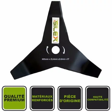 Lame De Coupe à 3 Dents Spéciale Ronces Silex® Pour Débroussailleuse 3 Lame De Coupe à 3 Dents Spéciale Ronces Silex® Pour Débroussailleuse