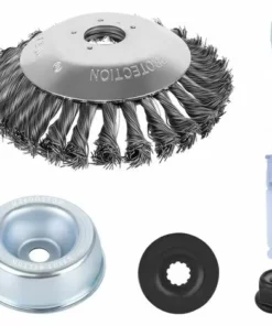 GUAZHUNIFR Tête De Coupe De Coupe-Herbe, Brosse à Roue En Fil D'Acier Tête De Tondeuse à Gazon En Acier Tête De Rechange, Guazhuni 5 Pièces