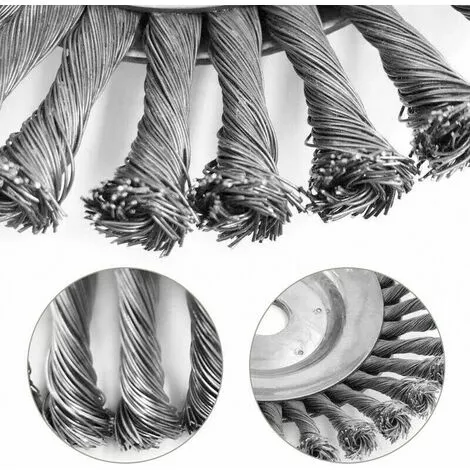 GUAZHUNIFR Tête De Désherbage Fil D'acier, 6 Pouce Brosse Rotative Disque De Pinceau à Roue Pour Outils De Pelouse Jardin Agriculture - Trou Intérieur 25.4mm Guazhuni (6 Pouce) 6 GUAZHUNIFR Tête De Désherbage Fil D'acier, 6 Pouce Brosse Rotative Disque De Pinceau à Roue Pour Outils De Pelouse Jardin Agriculture - Trou Intérieur 25.4mm Guazhuni (6 Pouce) – Image 4