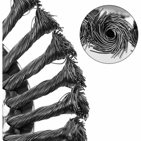 6'' Tête Brosse Désherbage Pour Débroussailleuse Outils De Pelouse, 150mm Brosse à Désherber Ronde Avec Roue En Fil D'acier Massif Pour Jardin Agriculture (4 Accessoires Kit) 4 6'' Tête Brosse Désherbage Pour Débroussailleuse Outils De Pelouse, 150mm Brosse à Désherber Ronde Avec Roue En Fil D'acier Massif Pour Jardin Agriculture (4 Accessoires Kit) – Image 2