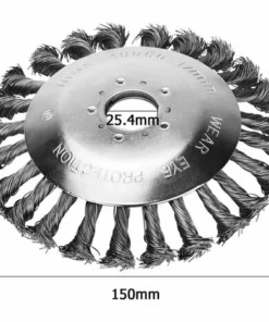 6'' Tête Brosse Désherbage Pour Débroussailleuse Outils De Pelouse, 150mm Brosse à Désherber Ronde Avec Roue En Fil D'acier Massif Pour Jardin Agriculture (4 Accessoires Kit) 9 6'' Tête Brosse Désherbage Pour Débroussailleuse Outils De Pelouse, 150mm Brosse à Désherber Ronde Avec Roue En Fil D'acier Massif Pour Jardin Agriculture (4 Accessoires Kit) -Débroussailleuse Soldes Magasin 43317536 3