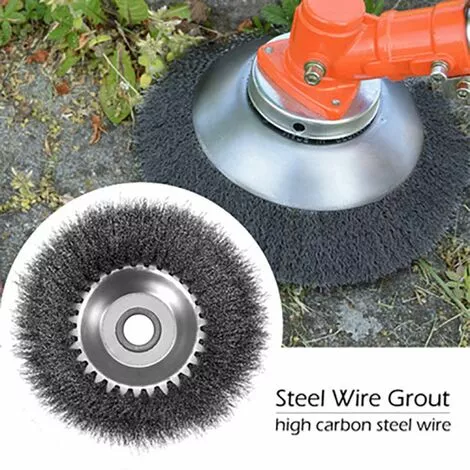 THSINDE Tête De Débroussailleuse Brosse De Fil D'acier De Tête De Coupe-Herbe De 6 Désherbage Pour Tondeuse à Gazon 3 THSINDE Tête De Débroussailleuse Brosse De Fil D'acier De Tête De Coupe-Herbe De 6 Désherbage Pour Tondeuse à Gazon