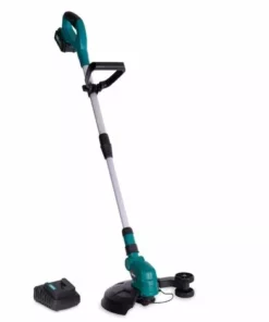 VONROC Débroussailleuse Sans Fil 20V - Doubles Roues Latérales, Poignée, Tete De Fil 8m - 1 Batterie 4.0Ah Et Chargeur Inclus