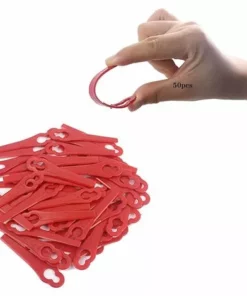 ALMI 50 Pieces Lames En Plastique De Rechange,Lame Plastique Coupe Bordure,Lame Coupe Bordure,Lame En Plastique Générale,Lames En Plastique Pour Tondeuse Sans Fil Pour Jardins Et Pelouses (50)