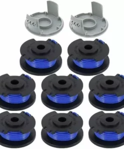 ALMI 8 Bobines De Fil De Rechange Pour Débroussailleuse 0,065" 18V 24V 40V Compatible One+ AC14RL3A,522994001 Capuchon Pour Débroussailleuse Sans Fil 3,44m 8 Bobines + 2 Capuchons