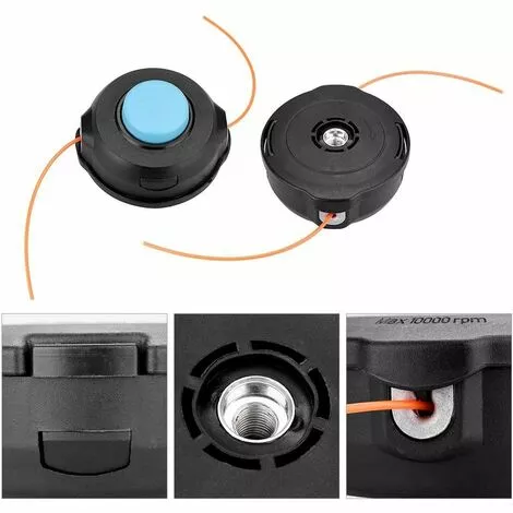 LONGZIMING Tête De Tondeuse à Gazon, Accessoires De Tondeuse à Gazon Pour Débroussailleuse Universelle, Bobine Pré-Enroulée à Arbre Droit à Avance De Robinet(T25) 6 LONGZIMING Tête De Tondeuse à Gazon, Accessoires De Tondeuse à Gazon Pour Débroussailleuse Universelle, Bobine Pré-Enroulée à Arbre Droit à Avance De Robinet(T25) – Image 4