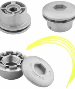 ZHUOXUAN Tête De Débroussailleuse Universelle, Tête Coupe-bordure En Aluminium Fils Pour Débroussailleuse à Essence Tondeuse à Gazon A