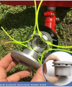 Tête De Débroussailleuse De Rechange Universelle En Aluminium Argenté Pour Débroussailleuse Avec Entretoises En Corde En Nylon Pour Jardin, Pelouse, Patio，Irisfr,1 Pcs -Débroussailleuse Soldes Magasin 50943392 2
