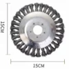 ZHUOXUAN Tête De Débroussailleuse Conique En Fil De Fer Noué Pour Tondeuse à Gazon - Plateau De Désherbage En Métal Pour Débroussailleuse (Diamètre Extérieur150mm, Trou Intérieur 25mm) -Débroussailleuse Soldes Magasin 51461915 1