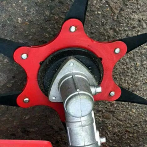 DONTODENT Tête De Débroussailleuse En Métal à 6 Dents - Tête De Tondeuse à Gazon De Jardin 2 Commandes - Rouge, Lame Plate 6 DONTODENT Tête De Débroussailleuse En Métal à 6 Dents - Tête De Tondeuse à Gazon De Jardin 2 Commandes - Rouge, Lame Plate – Image 4