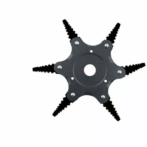 DONTODENT Tête De Débroussailleuse En Métal à 6 Dents - Tête De Tondeuse à Gazon De Jardin 2 Commandes - Noir, Lame Noire 3 DONTODENT Tête De Débroussailleuse En Métal à 6 Dents - Tête De Tondeuse à Gazon De Jardin 2 Commandes - Noir, Lame Noire