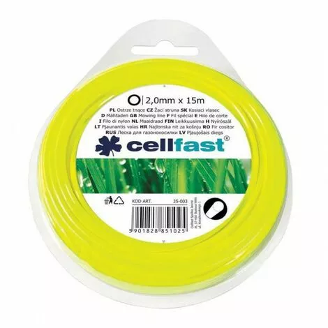 BRICOLINE CF35002 Fil De Coupe Rond 1,6 Mm X 15 M, CellFast 3 BRICOLINE CF35002 Fil De Coupe Rond 1,6 Mm X 15 M, CellFast