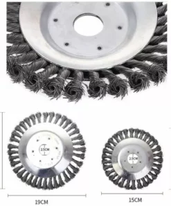 DECKON Tête De Coupe-herbe En Fil D'acier, 150+200mm, Tête De Coupe-herbe De Jardin à Bord Rond, Brosse De Désherbage, Tondeuse à Gazon, Outil De Jardin -Débroussailleuse Soldes Magasin 52693700 5