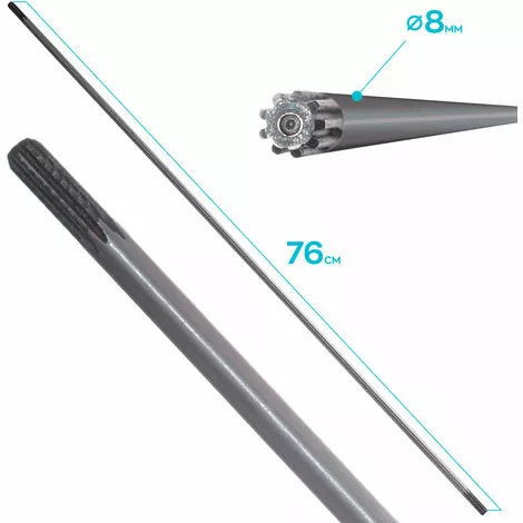 Boudech Tige De Transmission à 9 Rangs Pour Débroussailleuses Et Faucheuses Ø8MMx76CM - 9Tx9T 5 Boudech Tige De Transmission à 9 Rangs Pour Débroussailleuses Et Faucheuses Ø8MMx76CM - 9Tx9T – Image 3