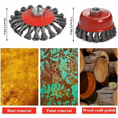 DKSFJKL Tête Brosse Désherbage, Pour Débroussailleuse, Plateau Désherbage En Fil D'acier Universel Aménagement Paysager Coupe Irrigation Machines Accessoires (4 Pouces) 5 DKSFJKL Tête Brosse Désherbage, Pour Débroussailleuse, Plateau Désherbage En Fil D'acier Universel Aménagement Paysager Coupe Irrigation Machines Accessoires (4 Pouces) – Image 3