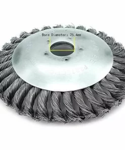 BARES Tête De Désherbage Fil D'acier, 6/8 Pouce Brosse Rotative Disque De Pinceau à Roue Pour Outils De Pelouse Jardin Agriculture - Trou Intérieur 25.4mm (6 Pouce)