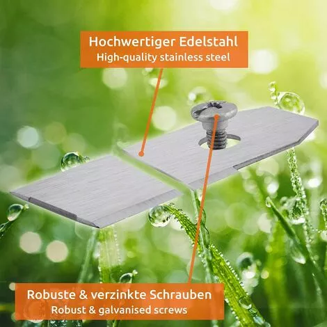 Lames De Rechange En Acier Inoxydable Compatible Tondeuse à Gazon En Acier Inoxydable Accessoires De Machine à Gazon Lame De Tondeuse Universelle Demi-argent Macaron 6 Lames De Rechange En Acier Inoxydable Compatible Tondeuse à Gazon En Acier Inoxydable Accessoires De Machine à Gazon Lame De Tondeuse Universelle Demi-argent Macaron – Image 4