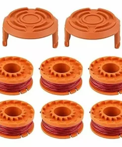 Bobines Fil Pour Débroussailleuses En Nylon Ligne De Bobines De Rechange Avec 2 Capuchons De Coupe Bobine De Fil De Coupe Pour Tondeuse à Gazon Macaron