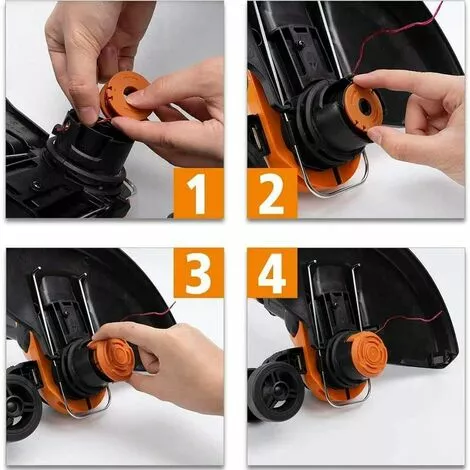 Bobines Fil Pour Débroussailleuses En Nylon Ligne De Bobines De Rechange Avec 2 Capuchons De Coupe Bobine De Fil De Coupe Pour Tondeuse à Gazon Macaron 6 Bobines Fil Pour Débroussailleuses En Nylon Ligne De Bobines De Rechange Avec 2 Capuchons De Coupe Bobine De Fil De Coupe Pour Tondeuse à Gazon Macaron – Image 4