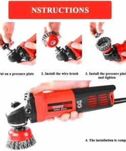 MODOU Tête Brosse Désherbage, Pour Débroussailleuse, Plateau Désherbage En Fil D'acier Universel Aménagement Paysager Coupe Irrigation Machines Accessoires (4 Pouces) -Débroussailleuse Soldes Magasin 54087168 4