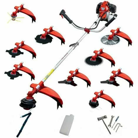 Débroussailleuse Thermique 10 En 1 - 2 Temps 65cc 4,9cv - Powerground Pro Series 3 Débroussailleuse Thermique 10 En 1 - 2 Temps 65cc 4,9cv - Powerground Pro Series