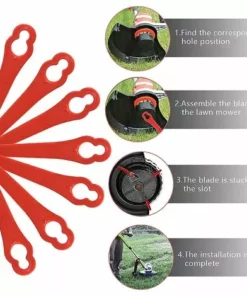 Lames En Plastique De Rechange,100 Pièces Lames De Coupe En Plastique Lame De Tondeuse En Plastique Débroussailleuse à Couteau En Plastique, Pour Jardin Et Pelouse Coupe Bordures,Starlight 9 Lames En Plastique De Rechange,100 Pièces Lames De Coupe En Plastique Lame De Tondeuse En Plastique Débroussailleuse à Couteau En Plastique, Pour Jardin Et Pelouse Coupe Bordures,Starlight -Débroussailleuse Soldes Magasin 54459869 3