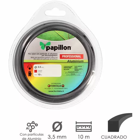 AFT Débroussailleuses Carrées Professionnelles En Fil Nylon Et Aluminium Ø 3,5 Mm. Rouler 10 Mètres. Fil De Nylon Couper L'herbe, L 3 AFT Débroussailleuses Carrées Professionnelles En Fil Nylon Et Aluminium Ø 3,5 Mm. Rouler 10 Mètres. Fil De Nylon Couper L'herbe, L