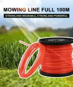 Fil De Rechange Pour Coupe-bordure, En Nylon,4 Pans, Diamètre 2,4 Mm, Longueur 100 M, Rouge，Fontainebleau -Débroussailleuse Soldes Magasin 55490011 5