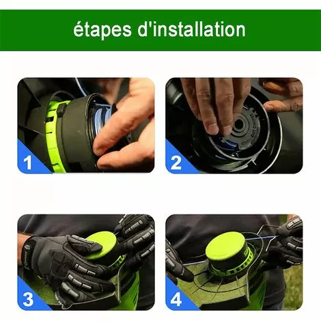 SUPERMARKET Bobines De Rechange Pour Débroussailleuse Sans Fil Parkside PRTA 20-Li C3 IAN351753,Lot De 4,Superma,noir 7 SUPERMARKET Bobines De Rechange Pour Débroussailleuse Sans Fil Parkside PRTA 20-Li C3 IAN351753,Lot De 4,Superma,noir – Image 5