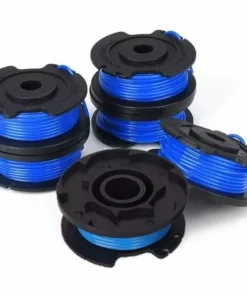 HKLFFJA 10 Paquets Bobine De Rechange Pour Coupe-bordure De Ligne 0,065 Pouce Pour Ryobi 18v 24v 40v, Compatible Avec Ryobi One + AC14RL3A, Coupe-fil Sans Fil Line 11ft, 8 Bobines + 2 Capuchons De Coupe