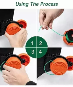 HKLFFJA BLACK+DECKER Bobine De Rechange SF-080 Bobine De Remplacement à Alimentation Automatique Pour Bobine De Fil Black And Decker Single Line (4pcs) -Débroussailleuse Soldes Magasin 55842926 5