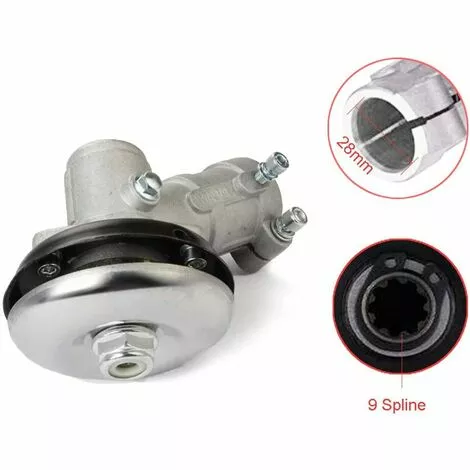 DECKON Renvoi D'angle Debroussailleuse 26mm /28mm, Tête D'engrenage Debroussailleuse Universelle Boîte De Vitesse De Tondeuse à Gazon Pour Coupe Herbe/Tronconneuse (28mm, Rond De 9 Dents) 4 DECKON Renvoi D'angle Debroussailleuse 26mm /28mm, Tête D'engrenage Debroussailleuse Universelle Boîte De Vitesse De Tondeuse à Gazon Pour Coupe Herbe/Tronconneuse (28mm, Rond De 9 Dents) – Image 2