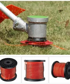 DECKON Forever Speed Fil Pour Débroussailleuses Tenseur De Corde Pour Fil D'herbe 5 Tranches De Fil Diamètre 2,4 Mm X 100 Mètres - Orange Rouge -Débroussailleuse Soldes Magasin 56198286 5