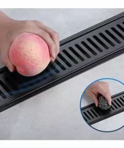 LUCKY-88 Accessoires Pour évier De Cuisine Siphon De Sol Rectangulaire Noir Siphon De Sol Long En Acier Inoxydable 304 Trou De Vidange Latéral (20 Cm De Long) -Débroussailleuse Soldes Magasin 56332500 4