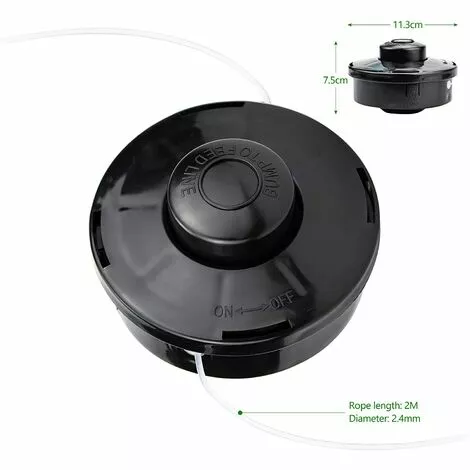 ZHUOXUAN Lot De 2 Têtes De Tondeuse à Gazon Universelles A6481 En Nylon Pour Tondeuse à Bobine De Rechange M10 X 1,25 Pour Tondeuses à Gazon à Essence 4 ZHUOXUAN Lot De 2 Têtes De Tondeuse à Gazon Universelles A6481 En Nylon Pour Tondeuse à Bobine De Rechange M10 X 1,25 Pour Tondeuses à Gazon à Essence – Image 2