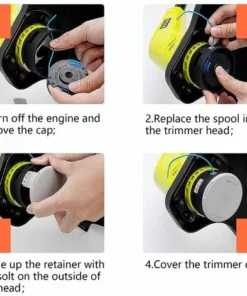 HKLFFJA 8 Paquets Bobine De Rechange Pour Coupe-bordure De Ligne 0,065 Pouce Pour Ryobi 18v 24v 40v, Compatible Avec Ryobi One + AC14RL3A, Coupe-fil Sans Fil Line 11ft, 8 Bobines + 2 Capuchons De Coupe 11 HKLFFJA 8 Paquets Bobine De Rechange Pour Coupe-bordure De Ligne 0,065 Pouce Pour Ryobi 18v 24v 40v, Compatible Avec Ryobi One + AC14RL3A, Coupe-fil Sans Fil Line 11ft, 8 Bobines + 2 Capuchons De Coupe -Débroussailleuse Soldes Magasin 57020546 5