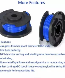 HKLFFJA Bobine De Fil De Rechange Pour Débroussailleuse Ryobi One+ AC14RL3A 18 V, 24 V, 40 V, Bobine De Rechange Pour Coupe-bordure De Ligne 1.65 Mm, 11ft Pour Débroussailleuse (6 Bobines + 2 Bouchons) -Débroussailleuse Soldes Magasin 57121780 4