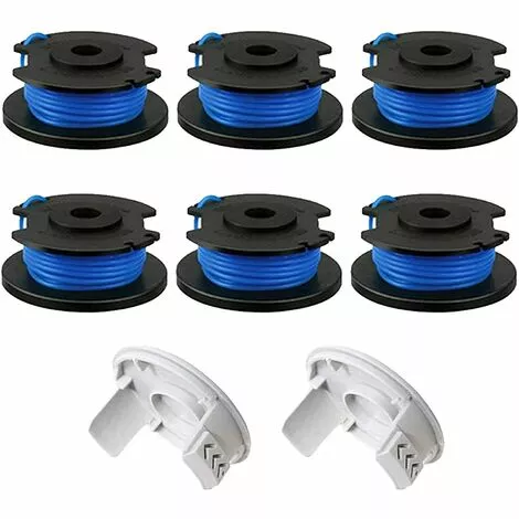 HKLFFJA Bobine De Fil De Rechange Pour Débroussailleuse Ryobi One+ AC14RL3A 18 V, 24 V, 40 V, Bobine De Rechange Pour Coupe-bordure De Ligne 1.65 Mm, 11ft Pour Débroussailleuse (6 Bobines + 2 Bouchons) 3 HKLFFJA Bobine De Fil De Rechange Pour Débroussailleuse Ryobi One+ AC14RL3A 18 V, 24 V, 40 V, Bobine De Rechange Pour Coupe-bordure De Ligne 1.65 Mm, 11ft Pour Débroussailleuse (6 Bobines + 2 Bouchons)